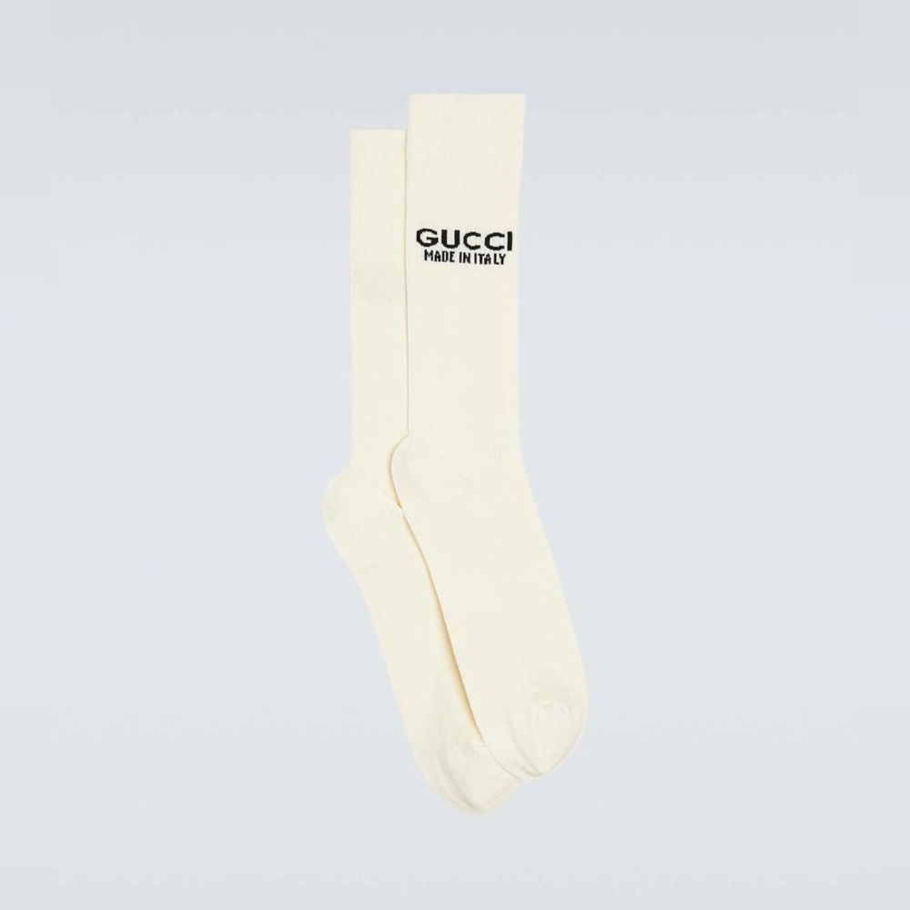 GUCCI Logo-Jacquard Ribbed Socks